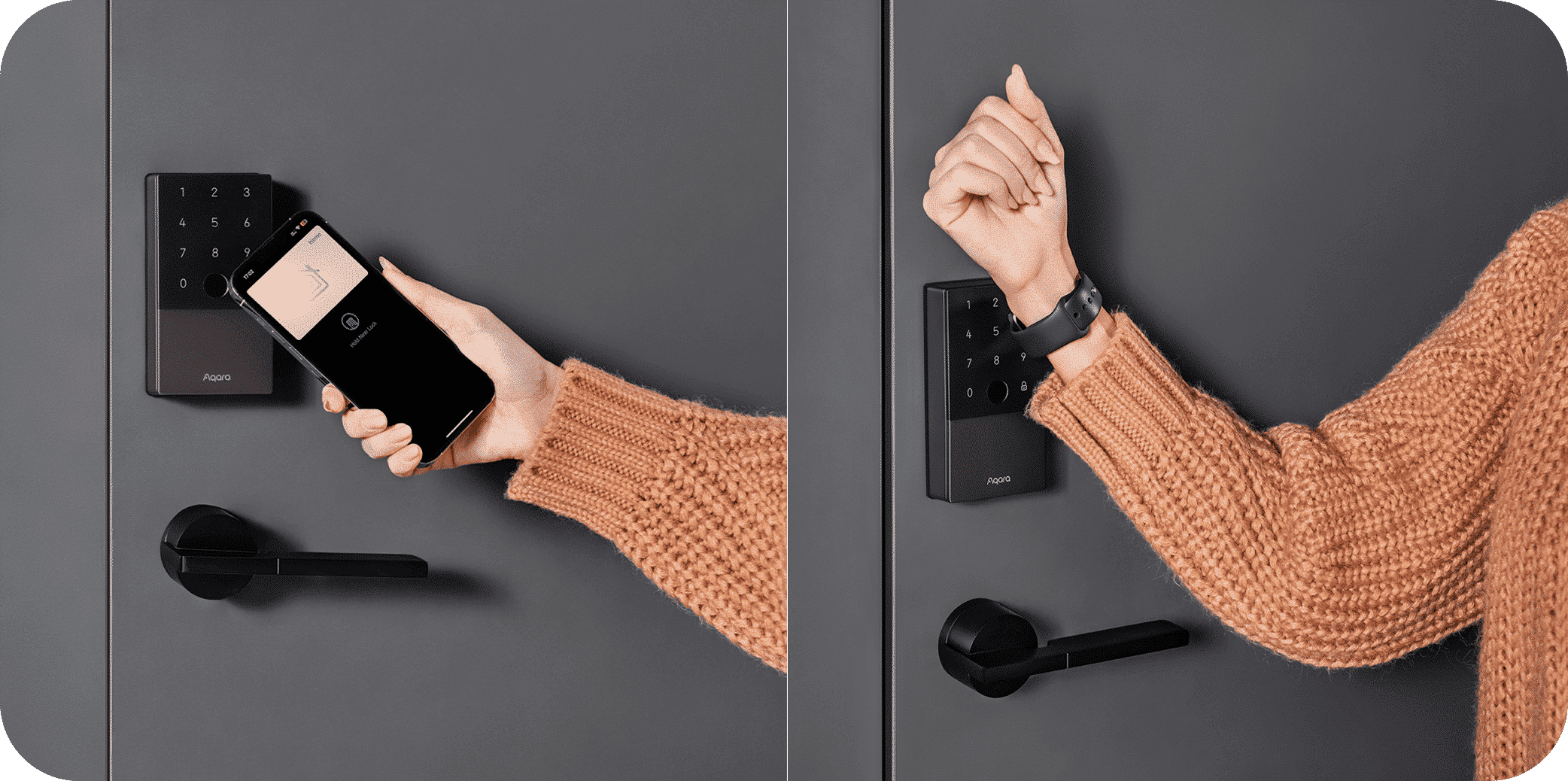 Aqara 智能輔助鎖 U100 (銀色) 連 Aqara 智能網關 Hub M100 套裝 - 不包安裝