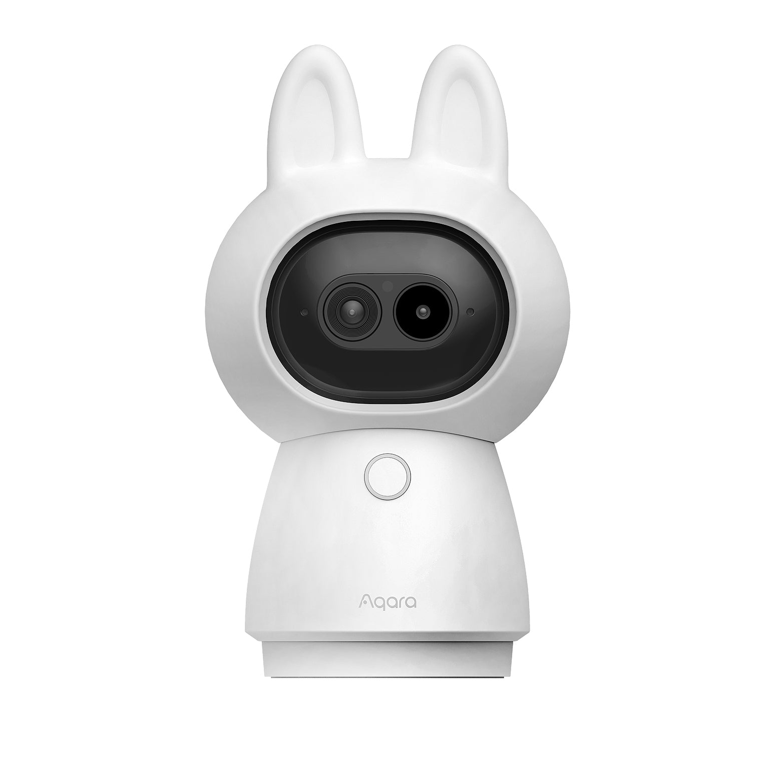 Aqara智能家居雙鏡頭攝錄機網關G350 (4K)的正面，是國際版香港行貨有1年自攜保養