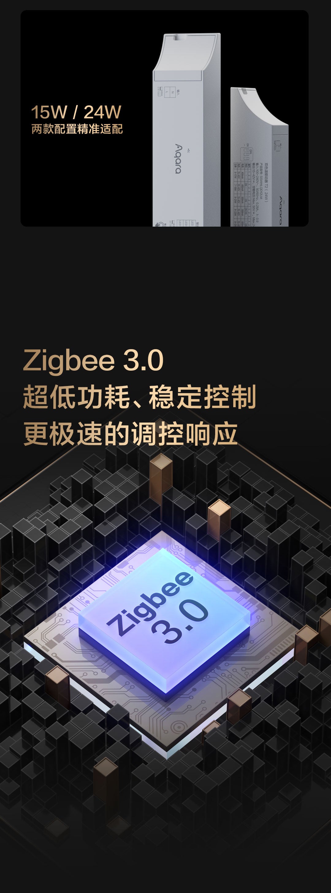 Aqara 雙色溫筒燈驅動器 T2 15W/24W