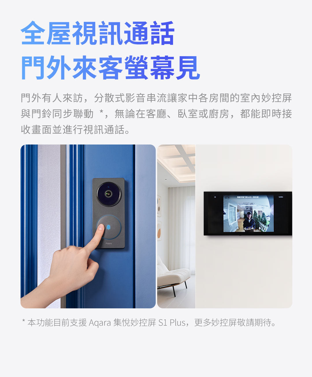 Aqara 人面識別智能可視門鈴 G410 Select - 升級版
