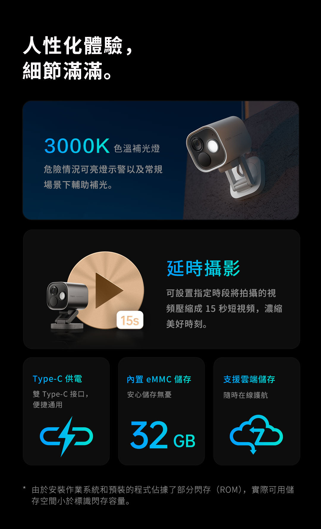 Aqara 智能家居全彩夜視錄影及網關 G5 Pro Wi-Fi/PoE版本 (白/黑)