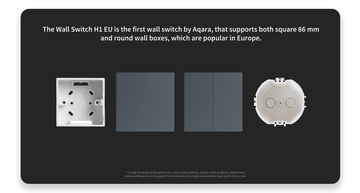 Aqara 智能牆壁開關 H1 EU 灰色 Aqara Smart Wall Switch H1 EU Gray 國際版 香港行貨 產品介紹圖