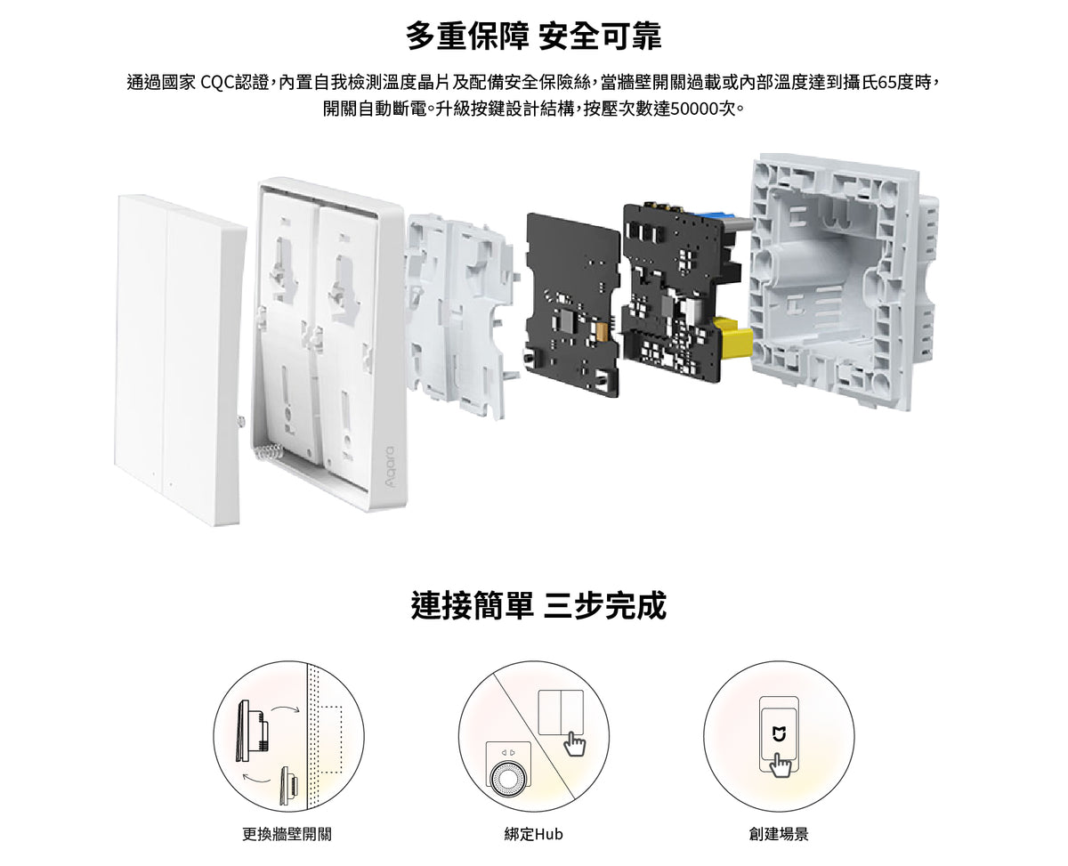 Aqara 智能牆壁開關 D1 (單火線版本)