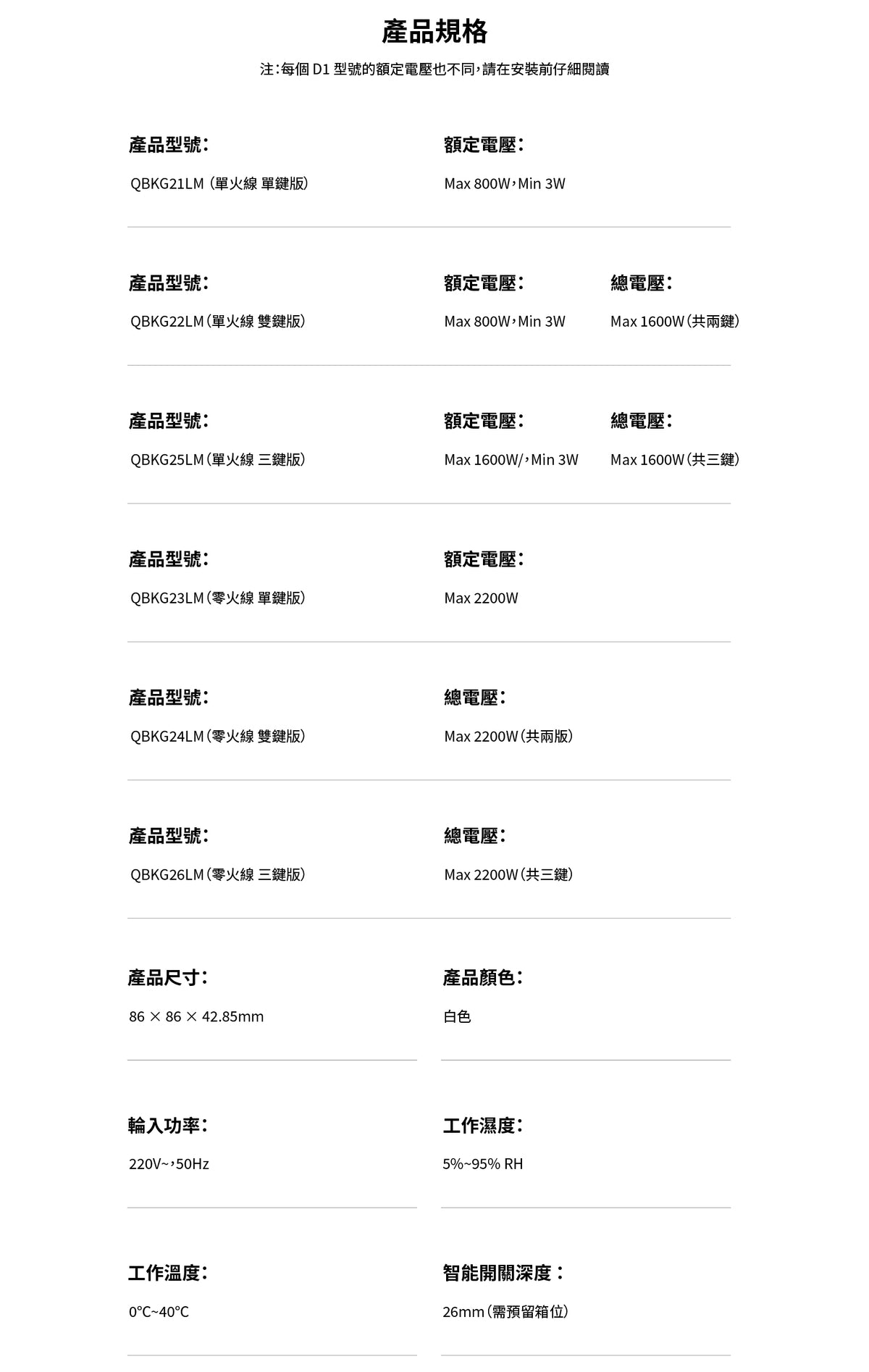 Aqara 智能牆壁開關 D1 (單火線版本)