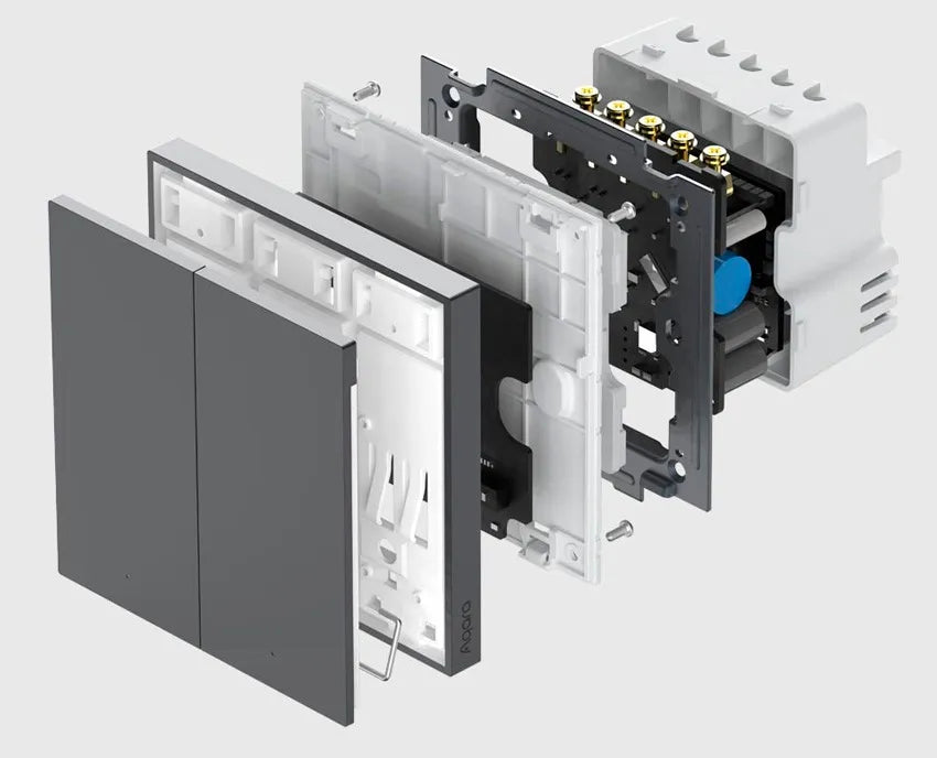 Aqara 智能牆壁開關 H1 單火版 (香檳金/太空灰) / H1 Pro 零火版 (香檳金/太空灰/霧面白)